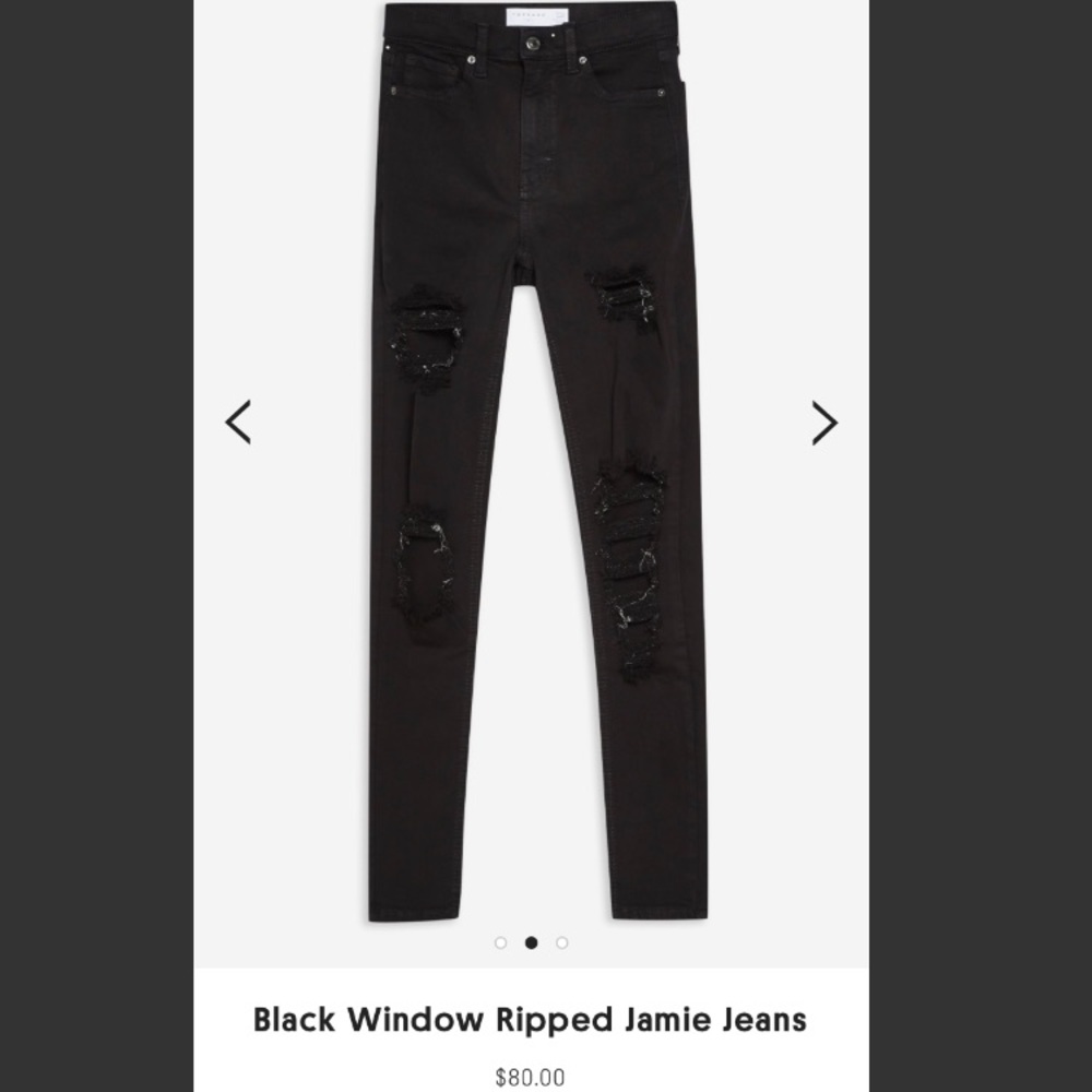 Black distressed Jamie jeans